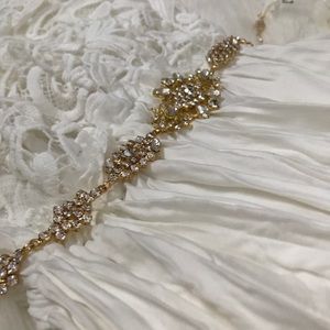 Gold and crystal multiway headpiece or belt